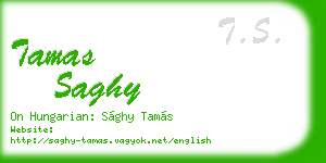 tamas saghy business card